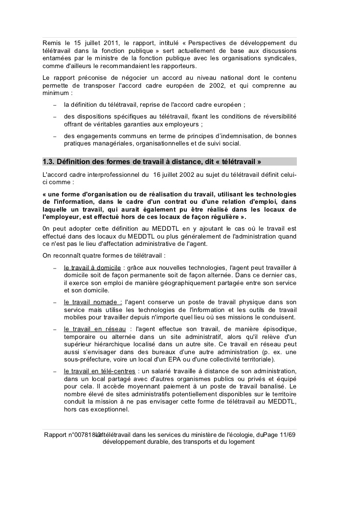 accord cadre teletravail 16 juillet 2002
