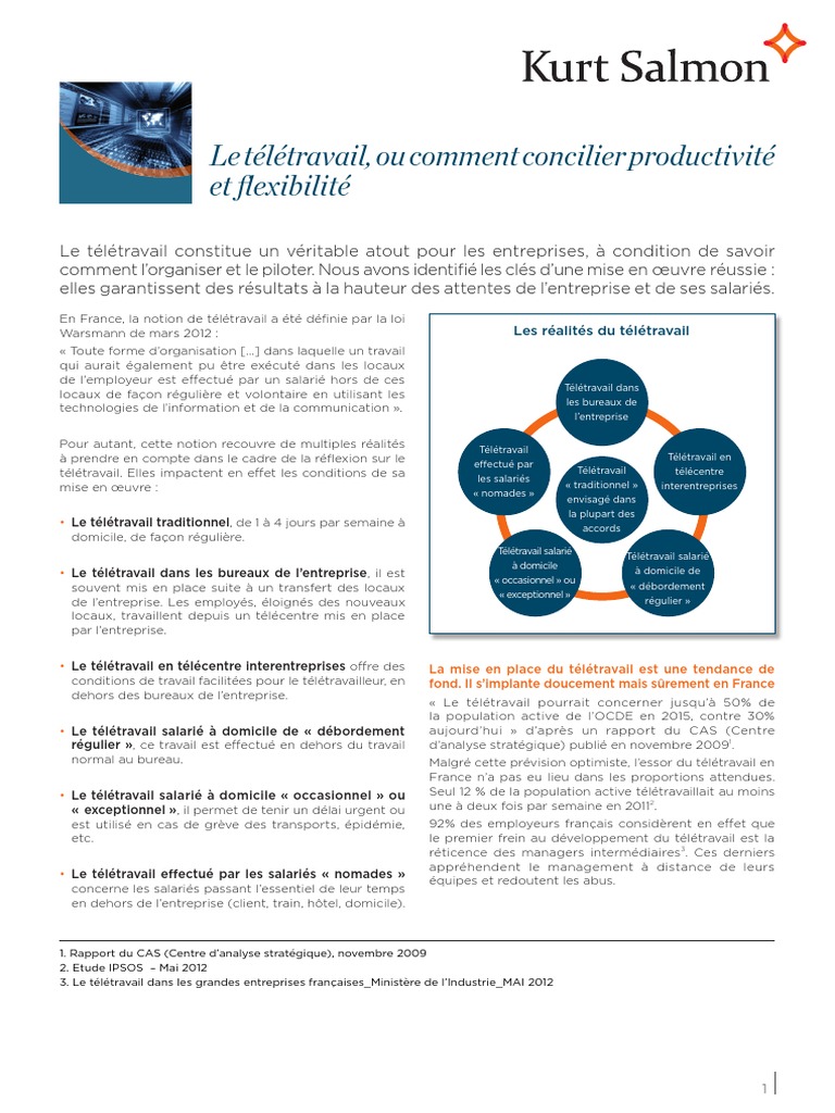 brochure teletravail a domicile