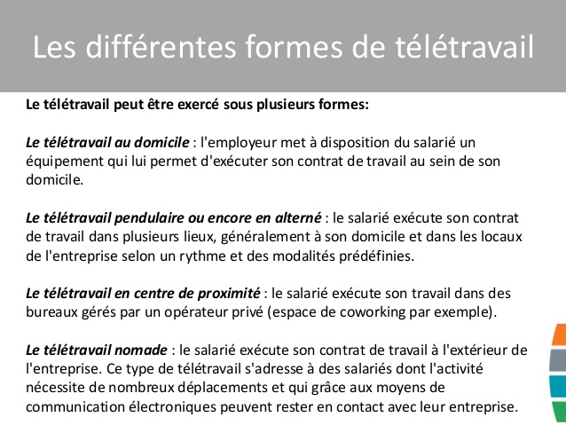 contrat de teletravail a domicile