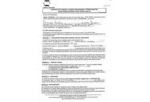 contrat travail a la maison
