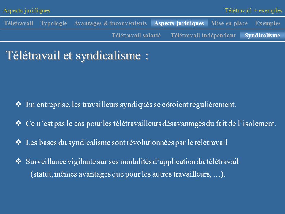emploi juridique teletravail