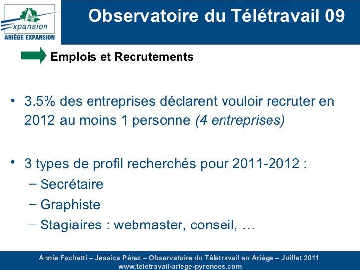 emploi webmaster teletravail