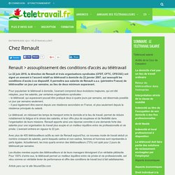 le teletravail chez renault