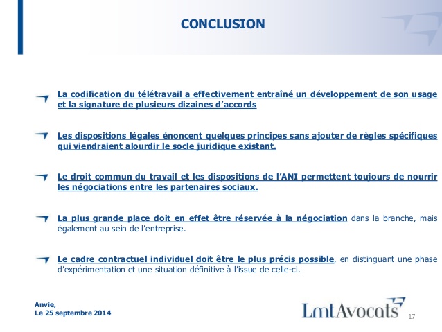le teletravail conclusion