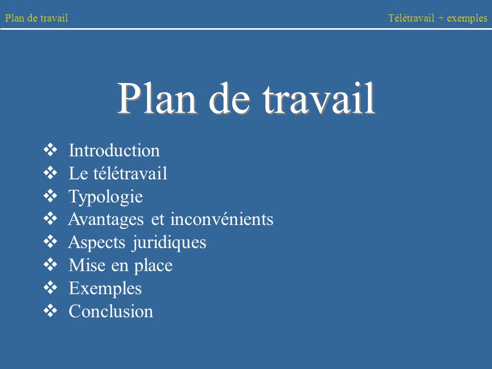 le teletravail introduction