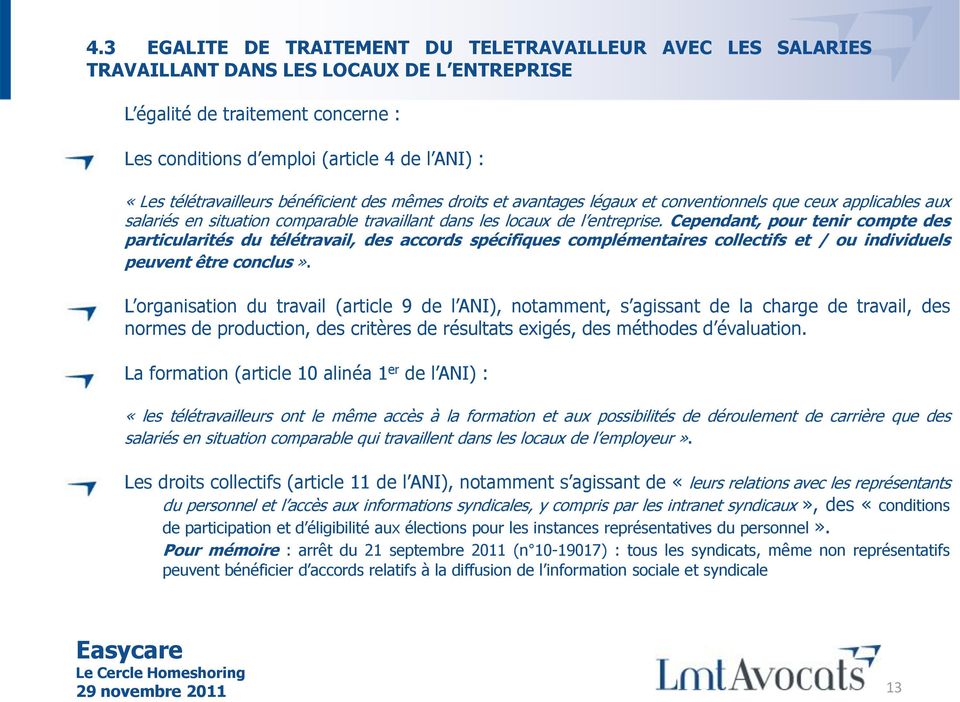 loi teletravail 29 fevrier 2012
