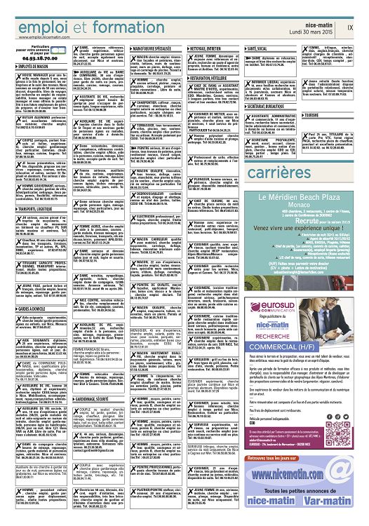 offre d'emploi teletravail nice