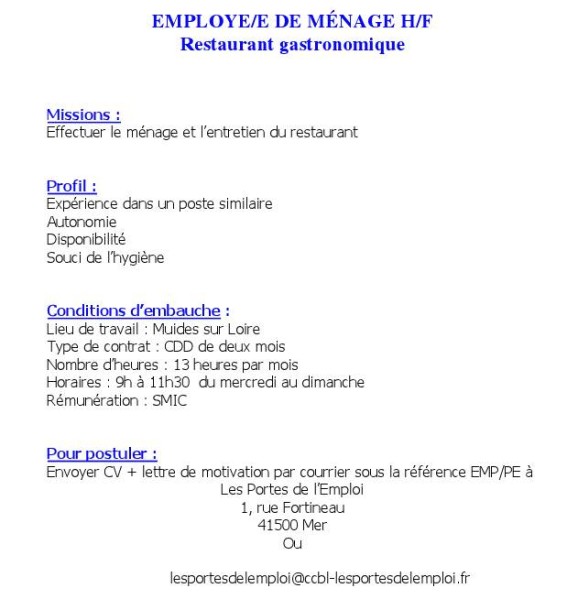 offre d'emploi travail a la maison