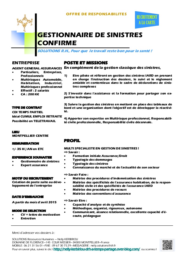 offre emploi teletravail assurance