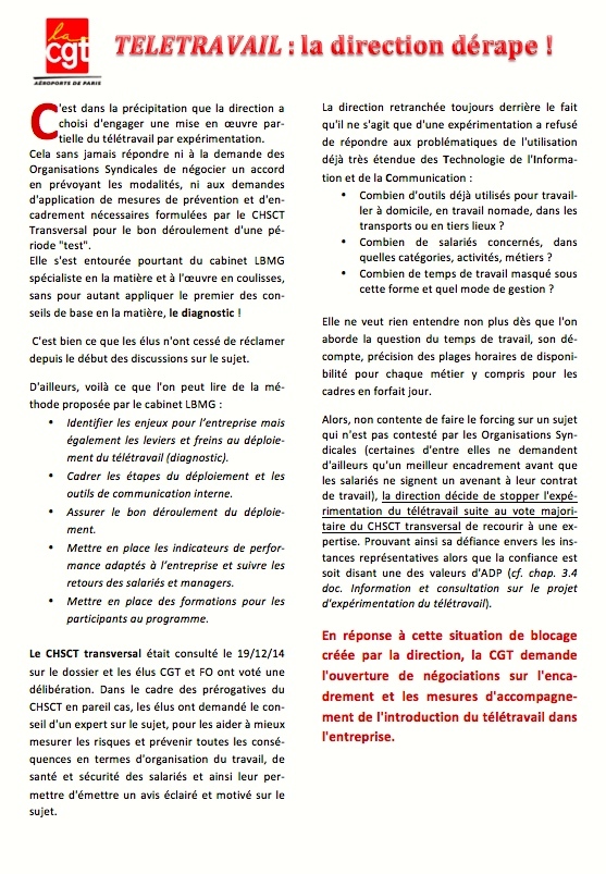 question teletravail