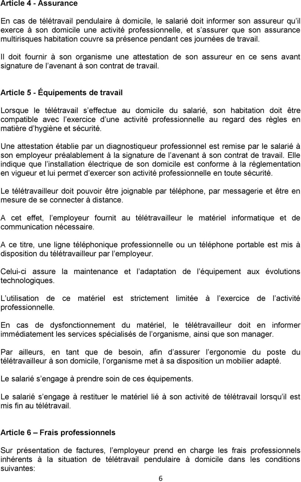 teletravail a domicile assurance