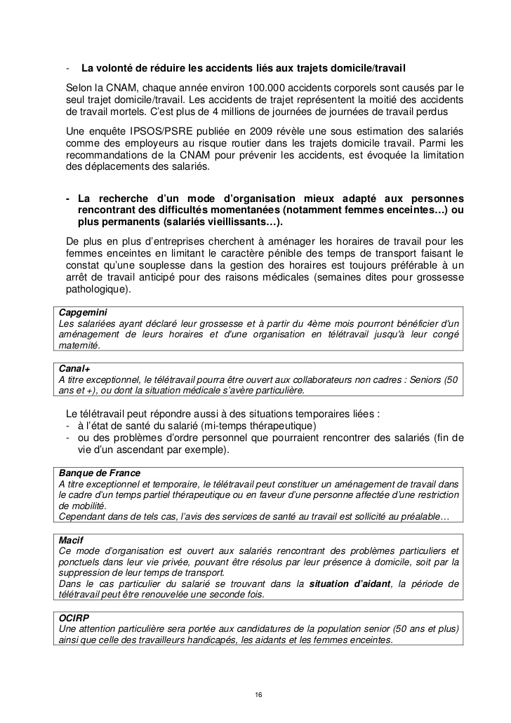 teletravail a domicile avis