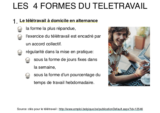 teletravail a domicile belgique