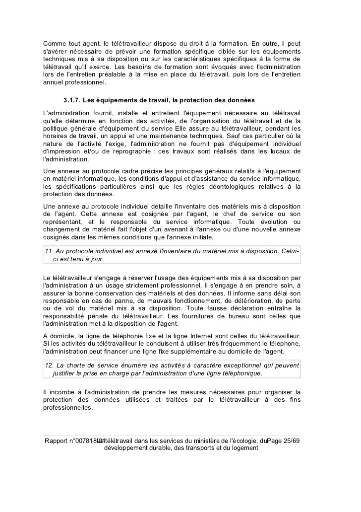 teletravail a domicile et nouveaux rapports au travail