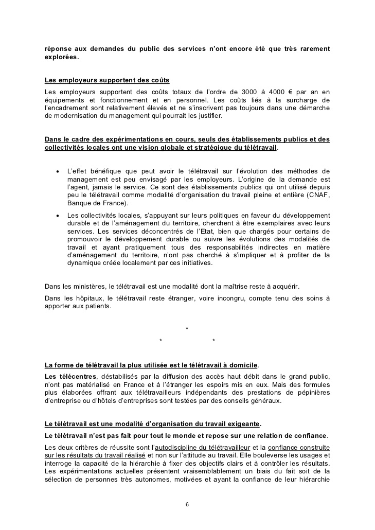 teletravail a domicile fonction publique