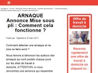 teletravail a domicile mise sous pli