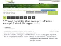 teletravail a domicile mise sous pli