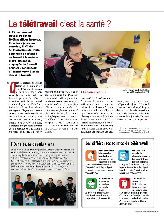 teletravail a domicile orne