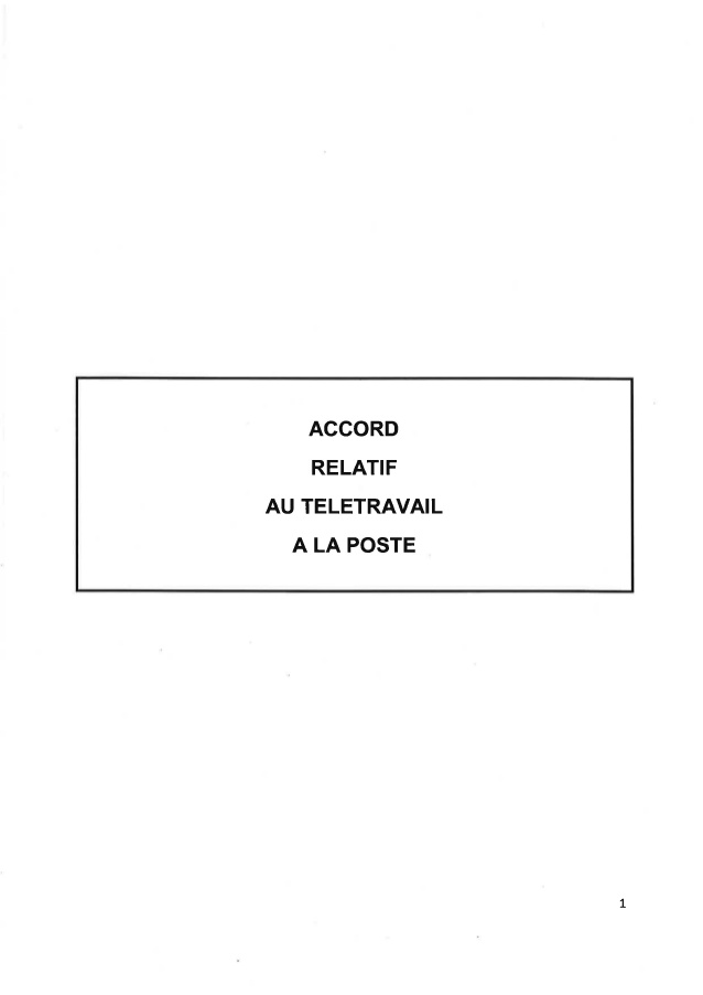 teletravail a la poste
