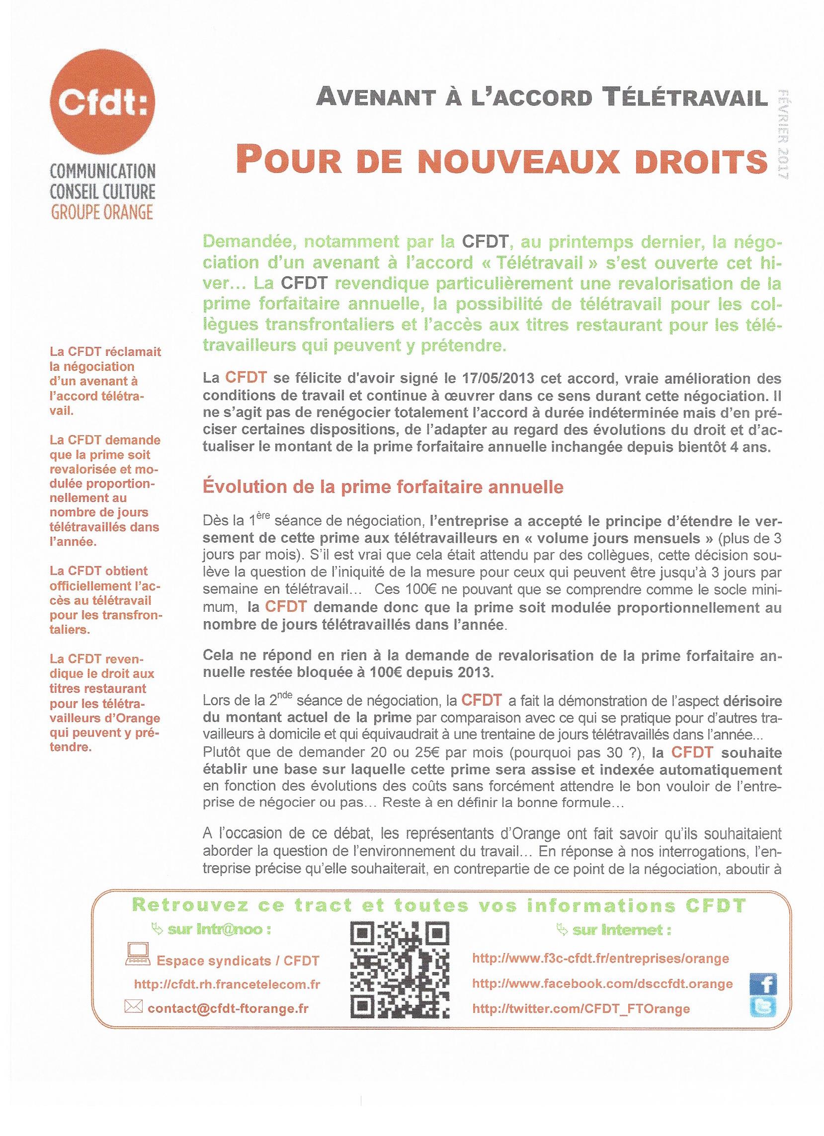 teletravail accord
