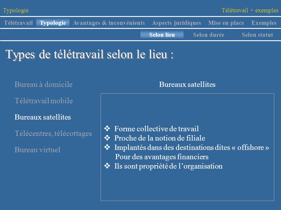 teletravail bureau satellite