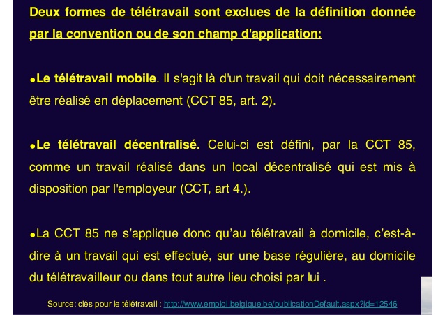 teletravail cct 85