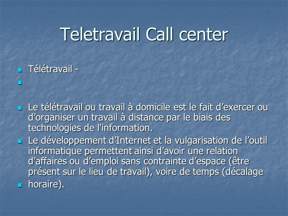 teletravail center
