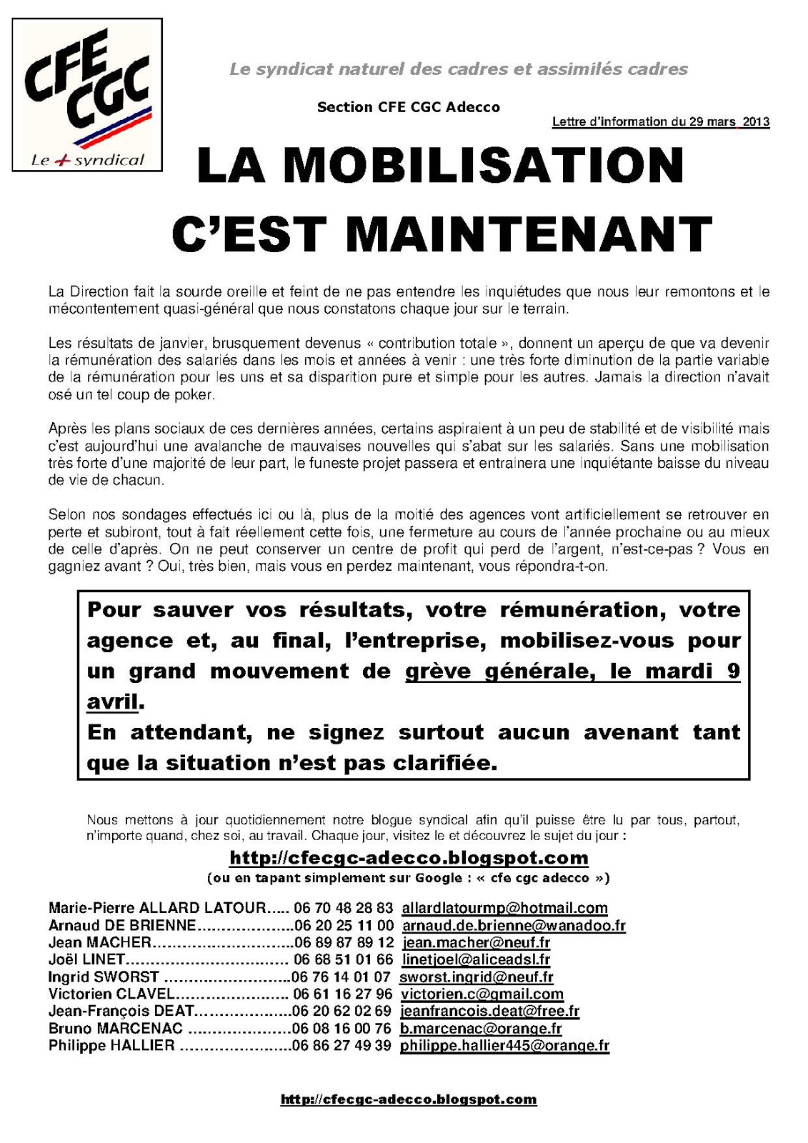 teletravail cfe cgc