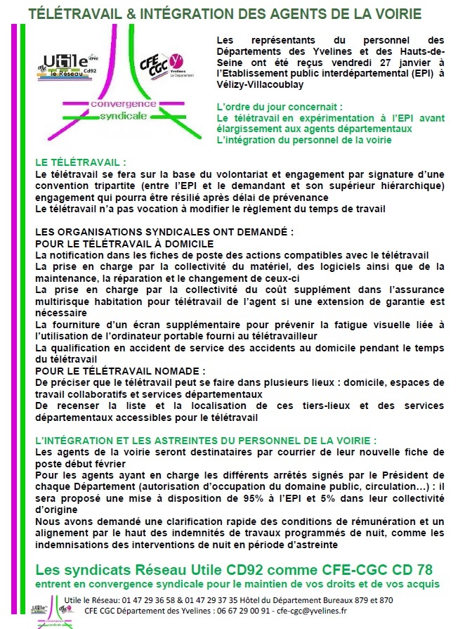 teletravail cfe cgc
