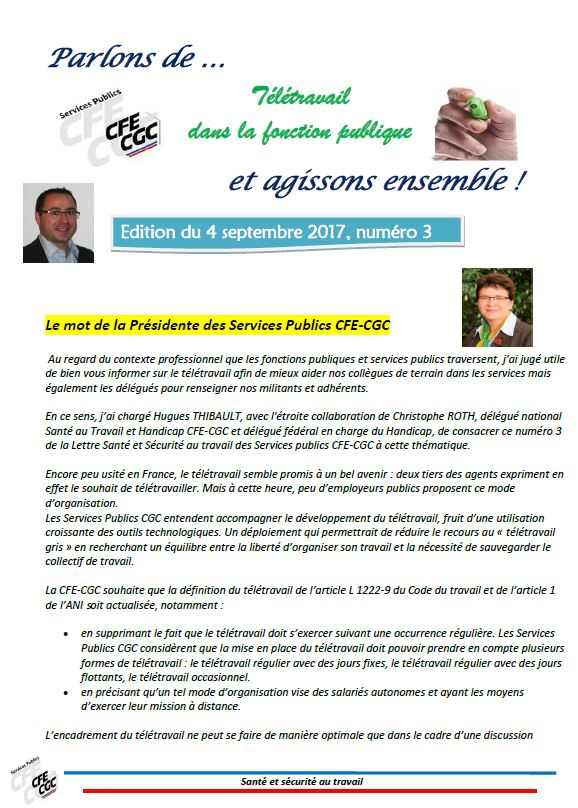 teletravail cfe cgc