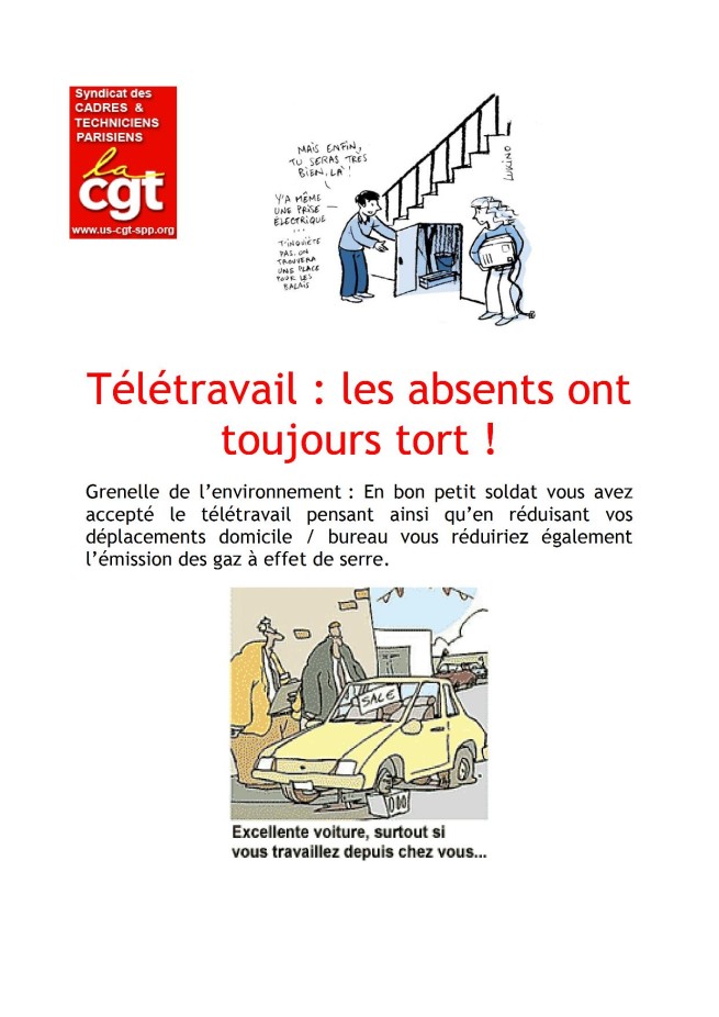 teletravail cgt