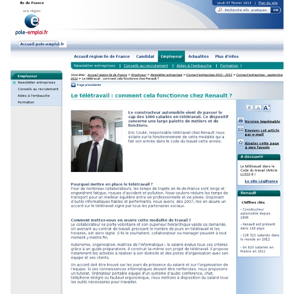 teletravail chez renault