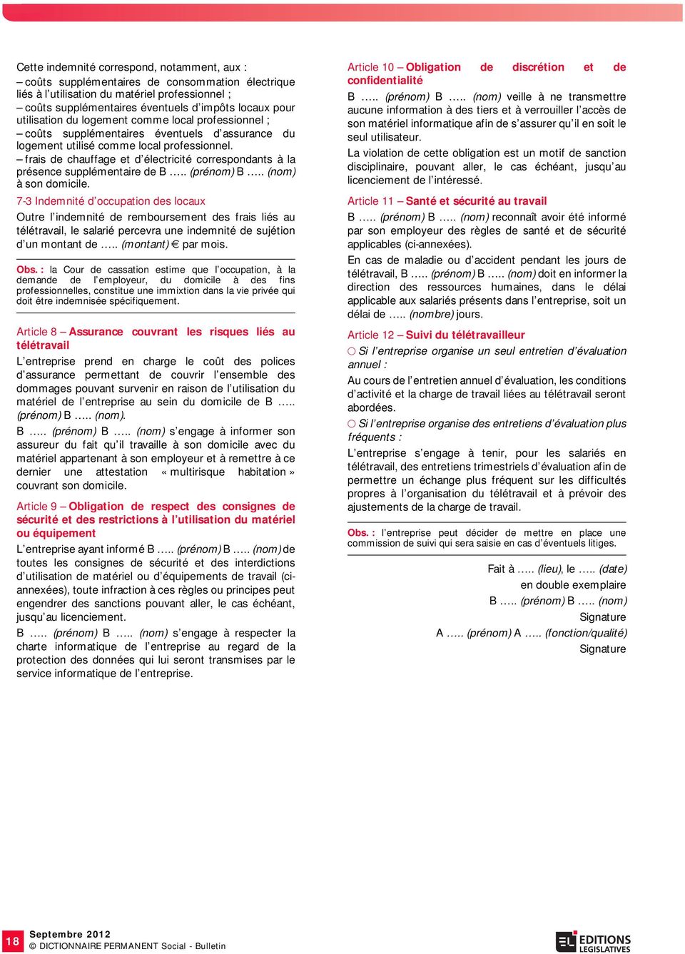teletravail dictionnaire