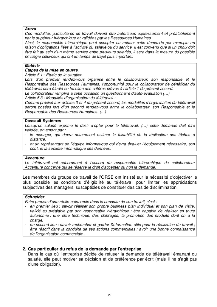 teletravail discrimination