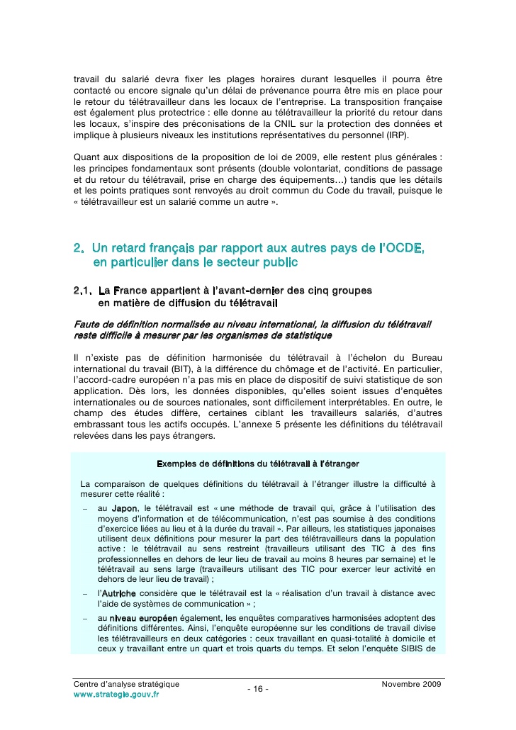 teletravail domicile etranger