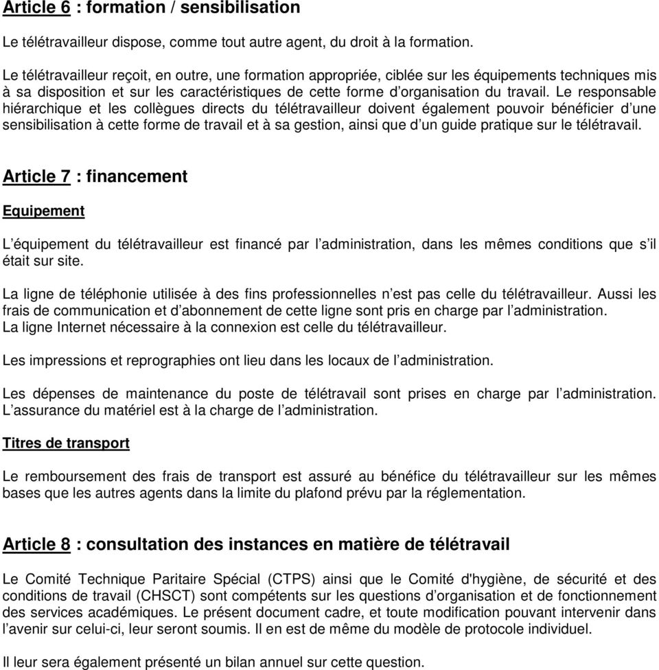 teletravail equipement necessaire