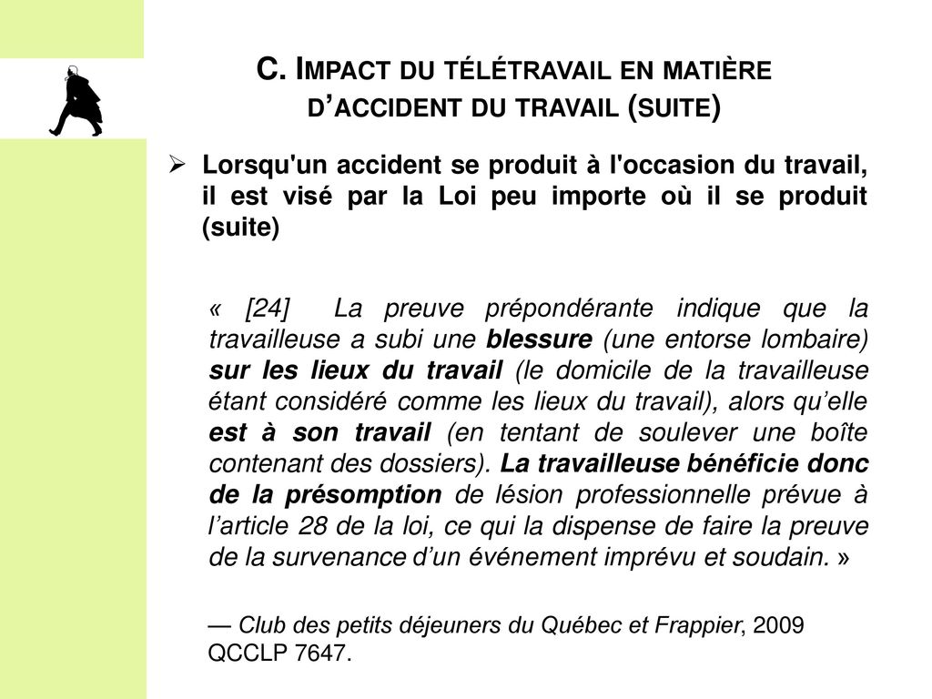 teletravail et accident du travail