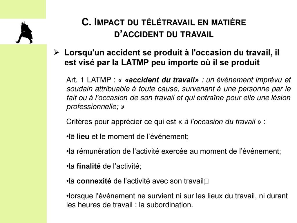 teletravail et accident du travail