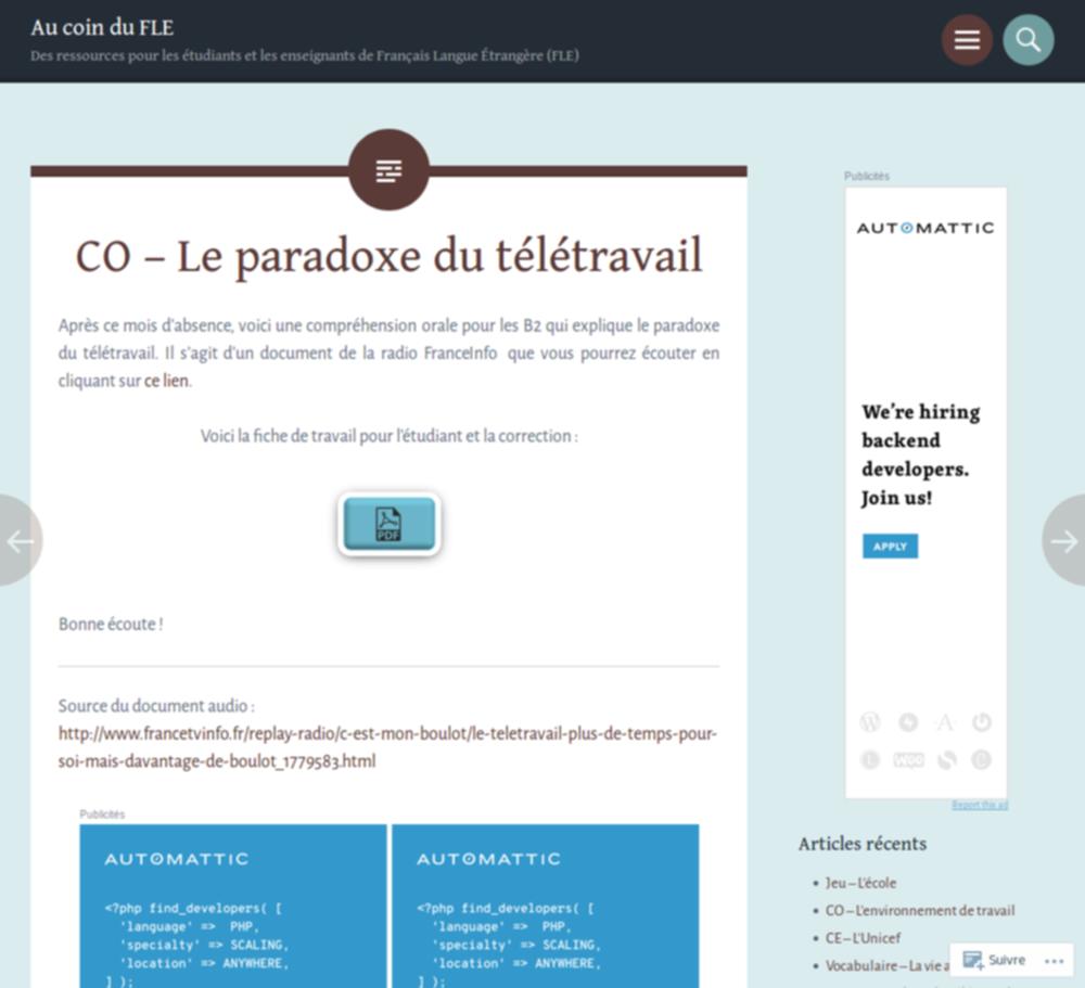 teletravail fle
