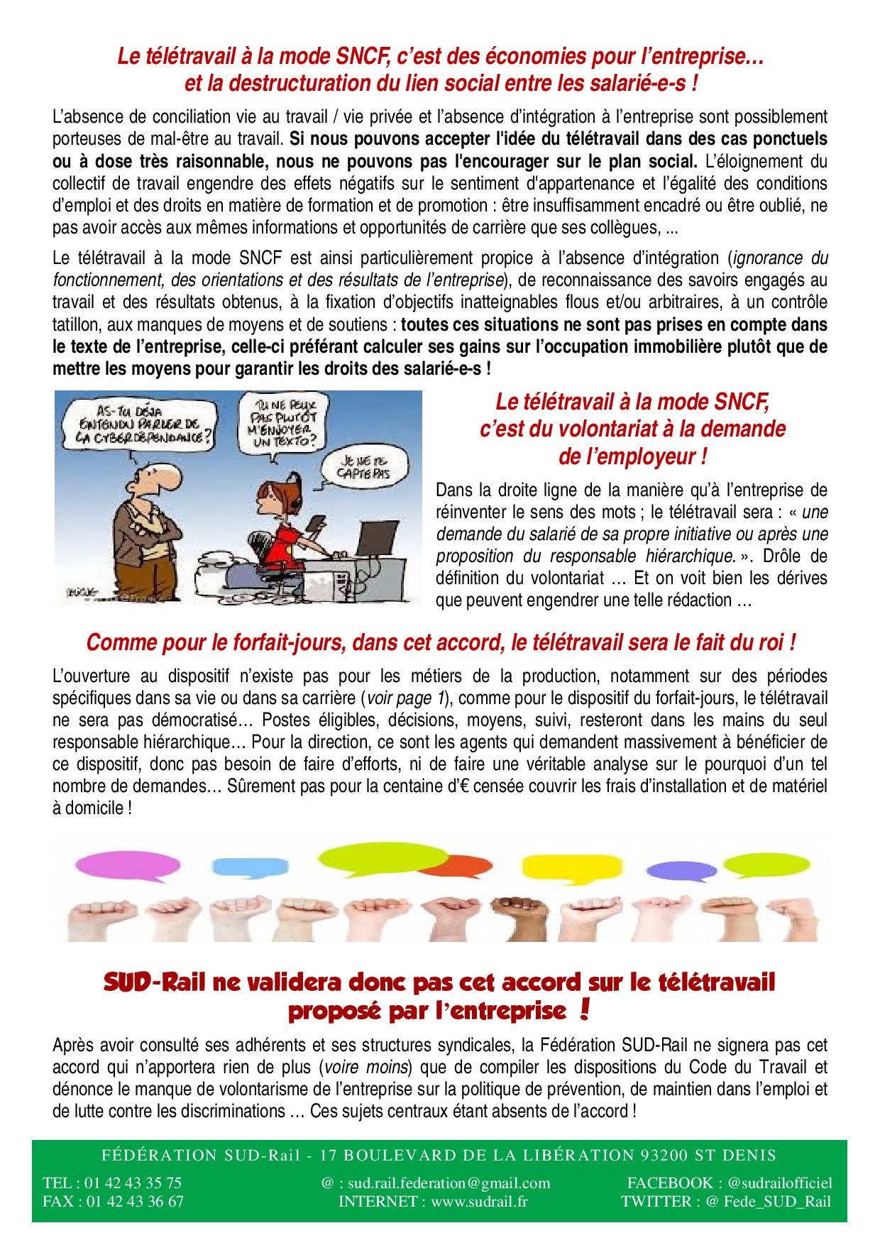 teletravail forfait jours