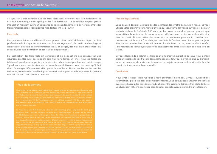 teletravail frais reel