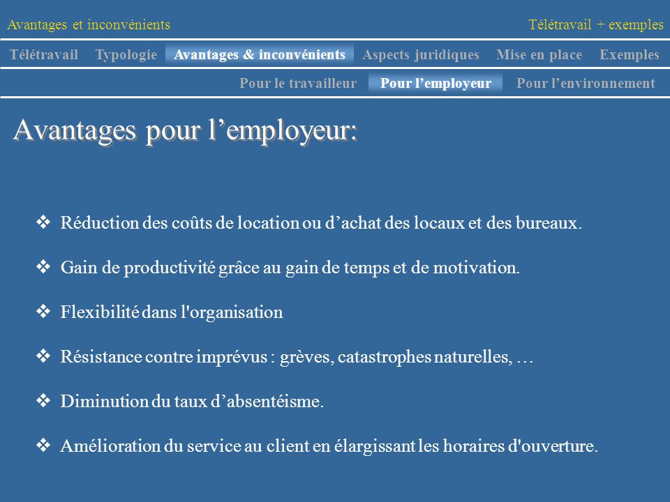 teletravail gain de productivite