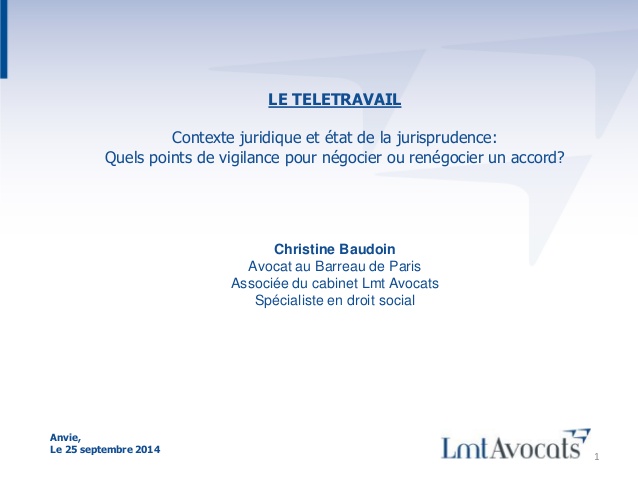 teletravail juridique