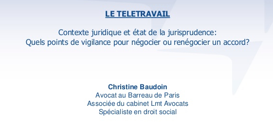 teletravail jurisprudence