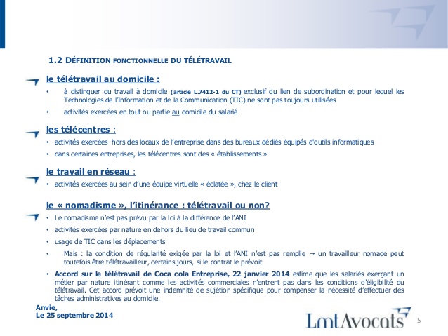 teletravail jurisprudence