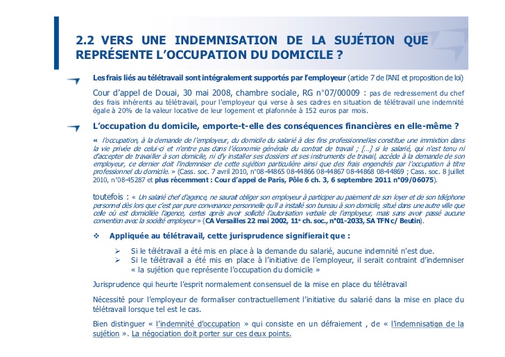 teletravail jurisprudence