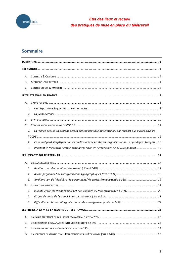 teletravail jurisprudence