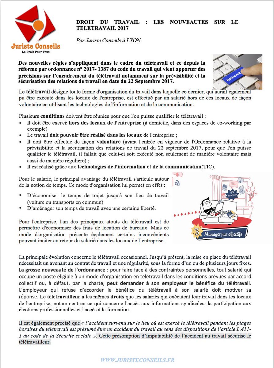 teletravail juriste