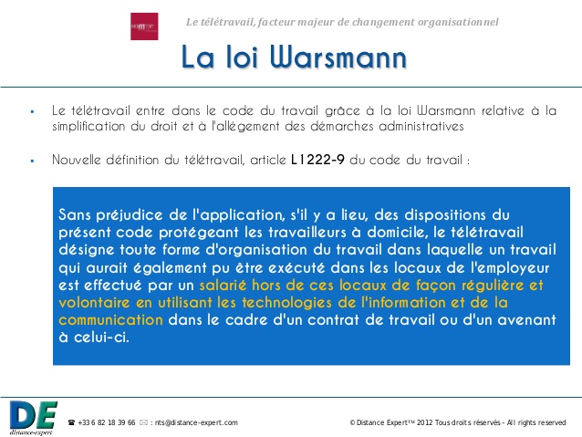 teletravail legislation