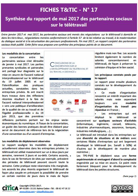 teletravail loi 2017